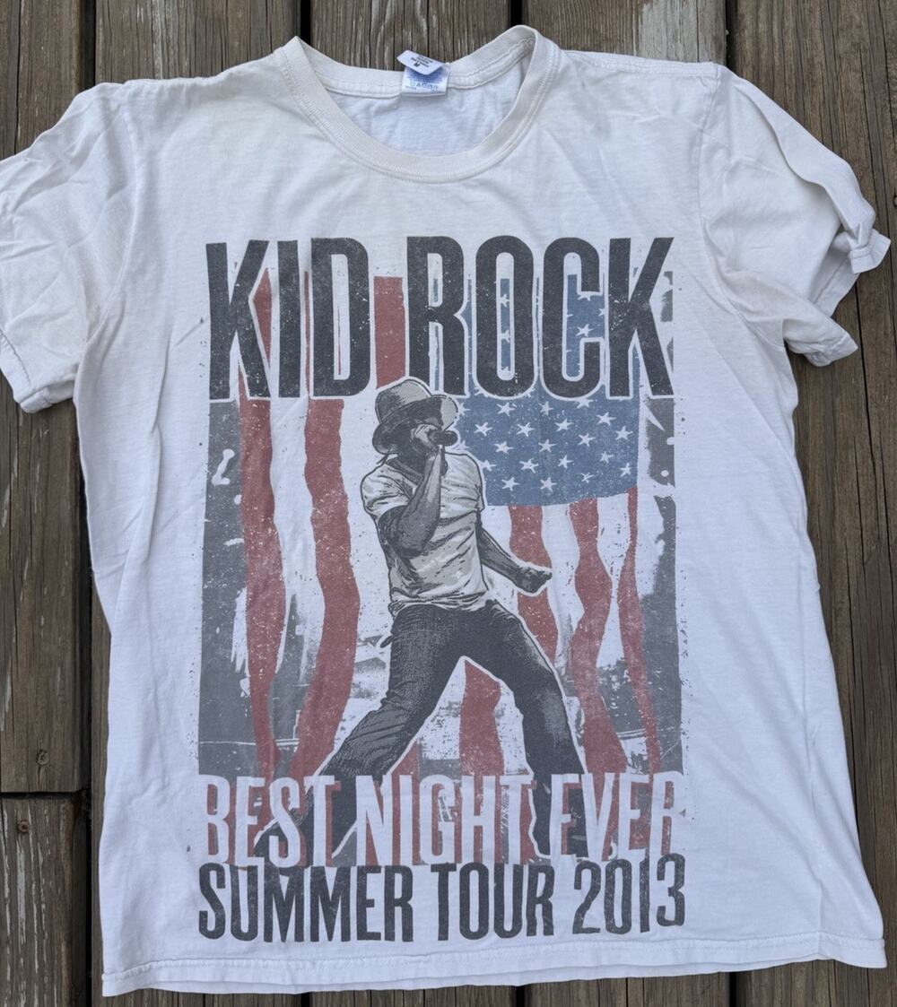 Kid Rock Best Summer Ever Summer Tour 2013 T-Shirt Medium Patriotic